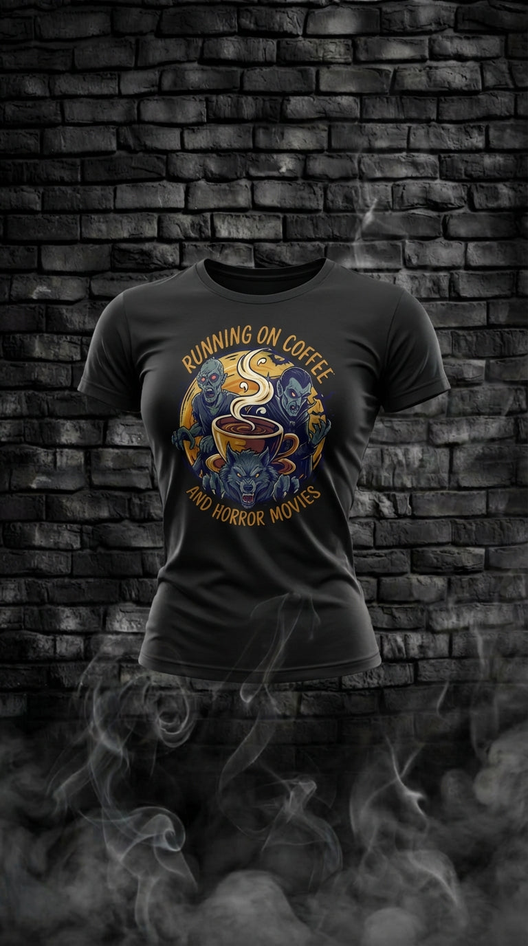 "Coffee and Horror Movies" Tee